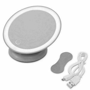 Light up mirror with adjustable magnetic stand